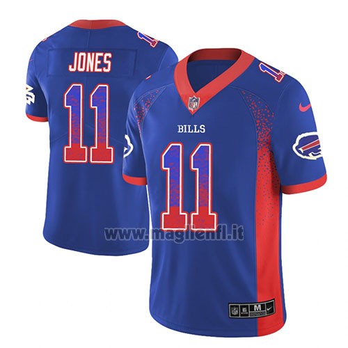 Maglia NFL Limited Buffalo Bills Zay Jones Blu 2018 Rush Drift Fashion